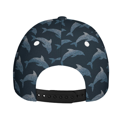 Dolphin Dot Pattern Print Baseball Cap