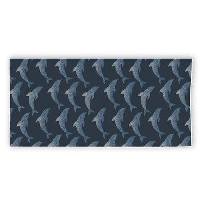 Dolphin Dot Pattern Print Beach Towel