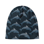 Dolphin Dot Pattern Print Beanie
