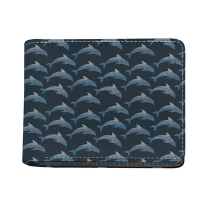 Dolphin Dot Pattern Print Bifold Wallet