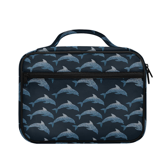 Dolphin Dot Pattern Print Briefcase Bible Bag