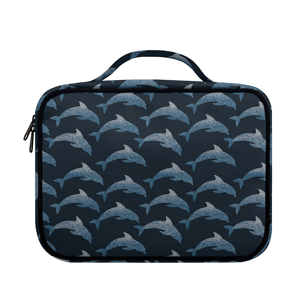 Dolphin Dot Pattern Print Briefcase Bible Bag