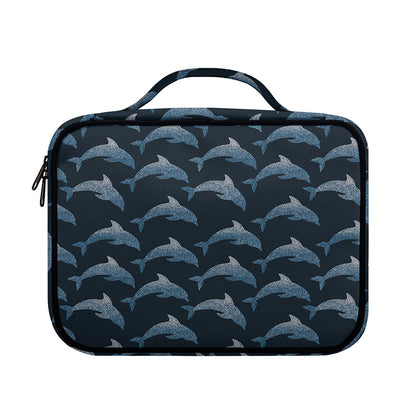 Dolphin Dot Pattern Print Briefcase Bible Bag