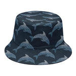 Dolphin Dot Pattern Print Bucket Hat