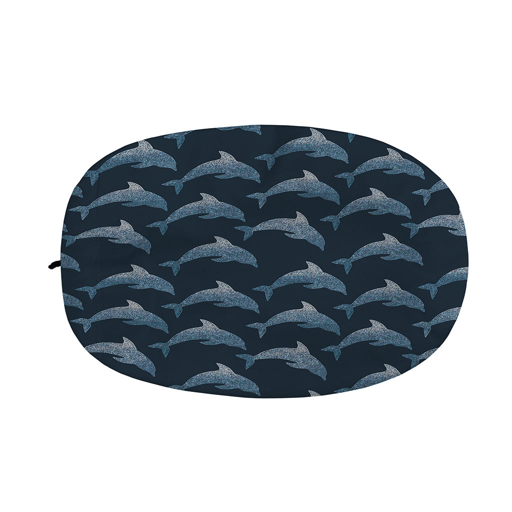 Dolphin Dot Pattern Print Car Side Mirror Covers