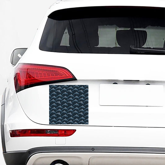 Dolphin Dot Pattern Print Car Sticker
