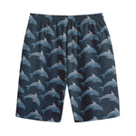 Dolphin Dot Pattern Print Cotton Shorts