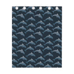Dolphin Dot Pattern Print Curtain