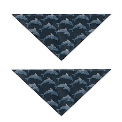 Dolphin Dot Pattern Print Dog Bandana