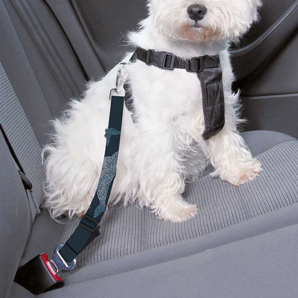 Dolphin Dot Pattern Print Dog Seat Belt