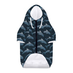 Dolphin Dot Pattern Print Dog Zip Up Hoodie