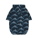 Dolphin Dot Pattern Print Dog Zip Up Hoodie