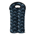 Dolphin Dot Pattern Print Double Neoprene Wine Tote