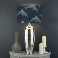 Dolphin Dot Pattern Print Drum Lamp Shade