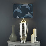 Dolphin Dot Pattern Print Drum Lamp Shade