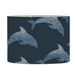 Dolphin Dot Pattern Print Drum Lamp Shade