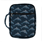 Dolphin Dot Pattern Print Front Pocket Bible Bag