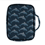 Dolphin Dot Pattern Print Front Pocket Bible Bag