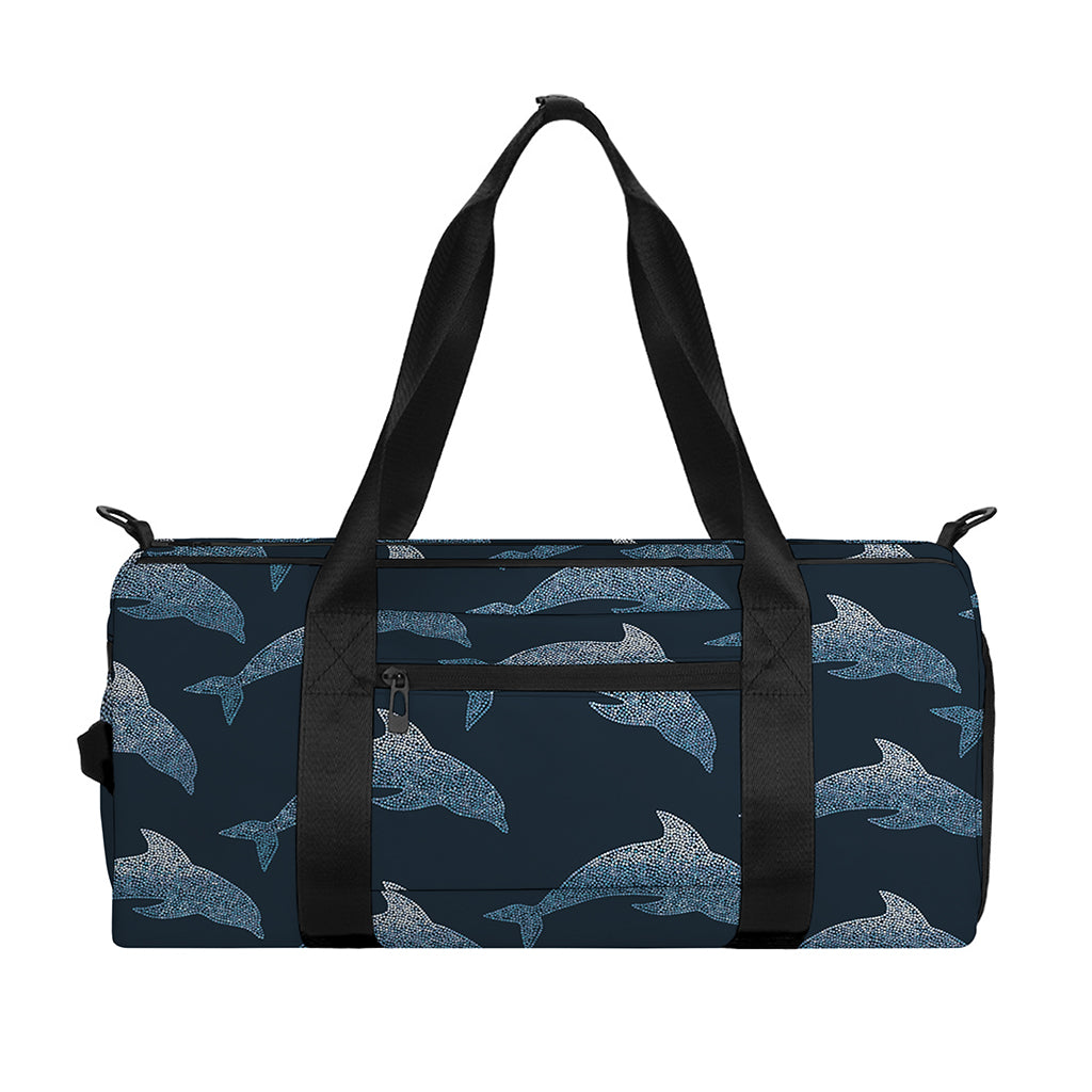Dolphin Dot Pattern Print Gym Bag