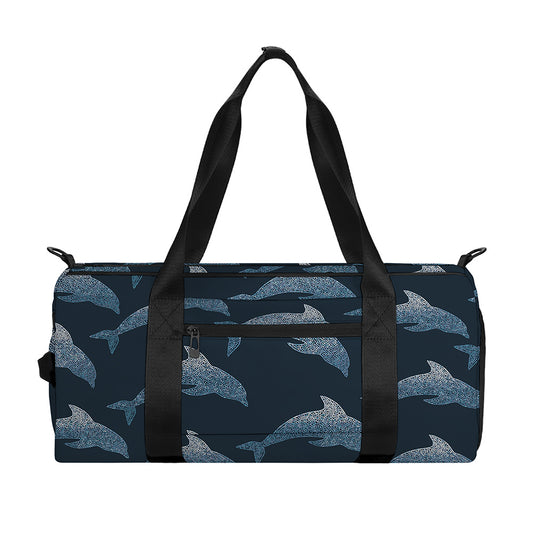 Dolphin Dot Pattern Print Gym Bag