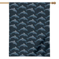 Dolphin Dot Pattern Print House Flag