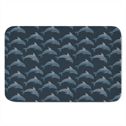 Dolphin Dot Pattern Print Indoor Door Mat