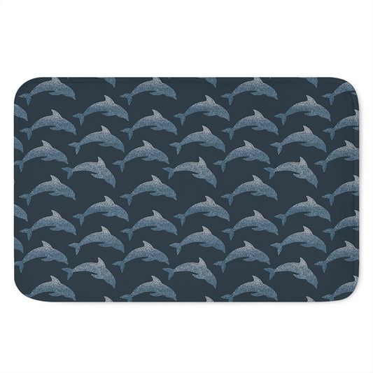 Dolphin Dot Pattern Print Indoor Door Mat