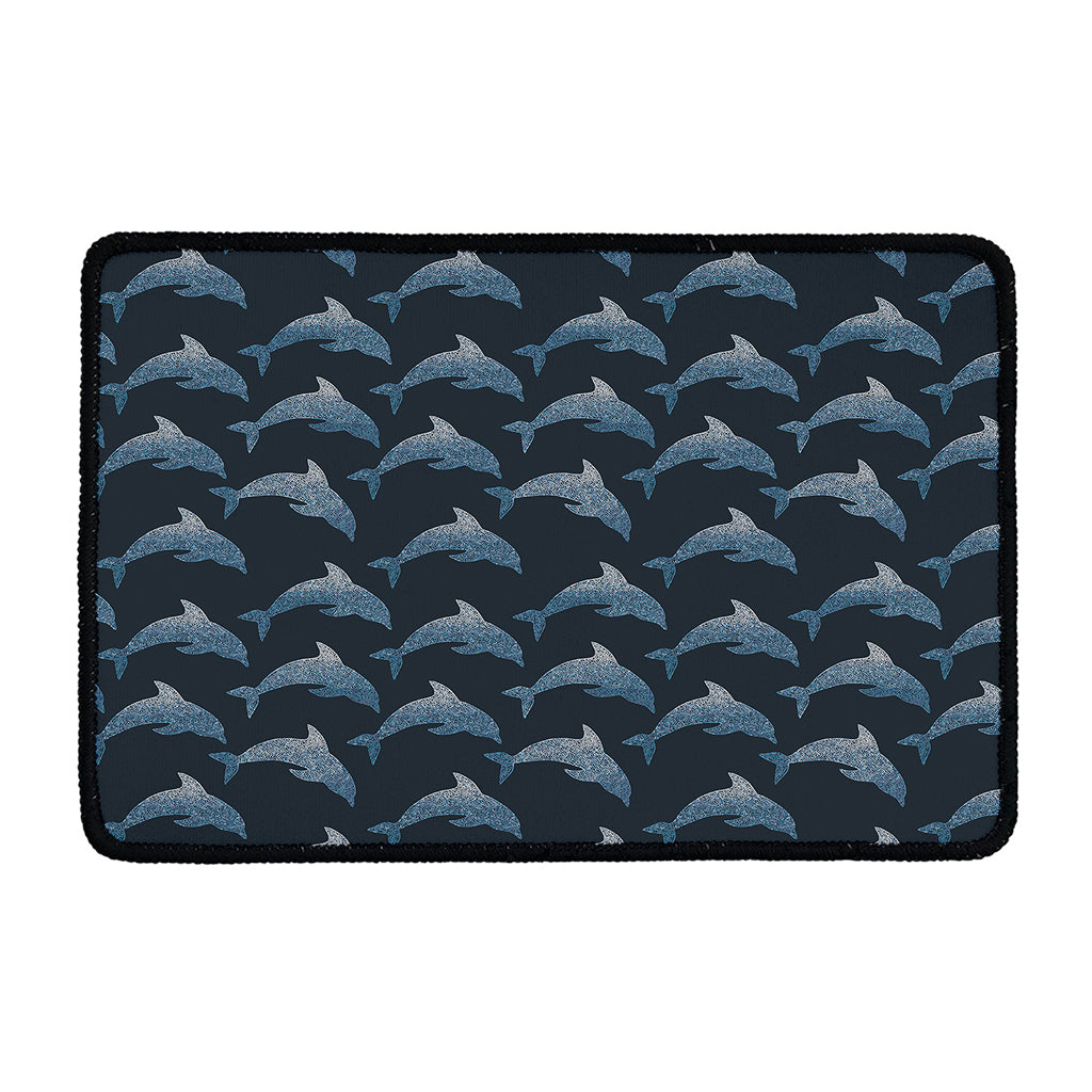 Dolphin Dot Pattern Print Kitchen Mat