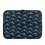 Dolphin Dot Pattern Print Laptop Sleeve