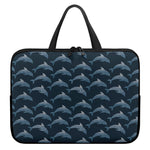 Dolphin Dot Pattern Print Laptop Sleeve With Handle