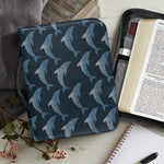 Dolphin Dot Pattern Print Leather Bible Cover