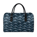 Dolphin Dot Pattern Print Leather Duffel Bag
