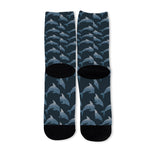 Dolphin Dot Pattern Print Long Socks