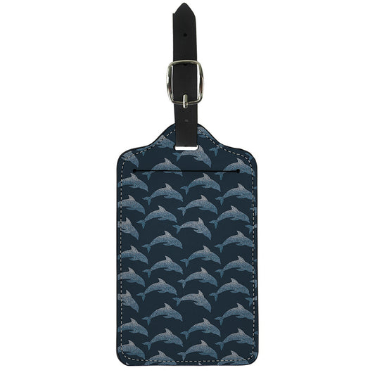Dolphin Dot Pattern Print Luggage Tag