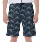 Dolphin Dot Pattern Print Men's Beach Shorts