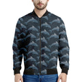 Dolphin Dot Pattern Print Men's Bomber Jacket