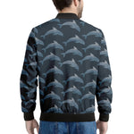 Dolphin Dot Pattern Print Men's Bomber Jacket