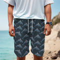 Dolphin Dot Pattern Print Men's Cargo Shorts
