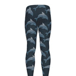 Dolphin Dot Pattern Print Men's leggings