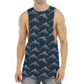 Dolphin Dot Pattern Print Men's Muscle Tank Top