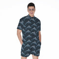 Dolphin Dot Pattern Print Men's Romper