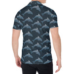 Dolphin Dot Pattern Print Men's Shirt