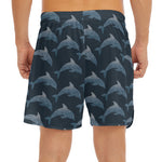 Dolphin Dot Pattern Print Men's Split Running Shorts