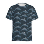 Dolphin Dot Pattern Print Men's Sports T-Shirt