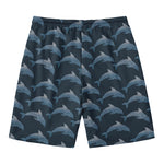 Dolphin Dot Pattern Print Men's Swim Trunks