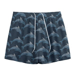 Dolphin Dot Pattern Print Mesh Shorts