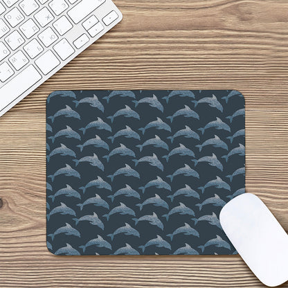 Dolphin Dot Pattern Print Mouse Pad