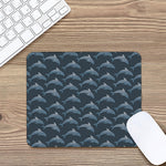 Dolphin Dot Pattern Print Mouse Pad