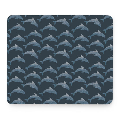Dolphin Dot Pattern Print Mouse Pad