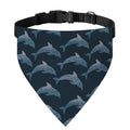 Dolphin Dot Pattern Print Over The Collar Dog Bandana